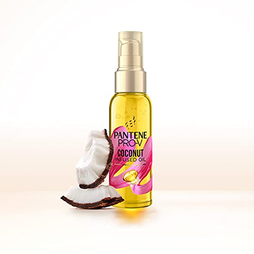 Pantene Pro-V Coconut Infused Haaröl Für Intensive Feuchtigkeit, Haarpflege Glanz, Haarpflege Trockenes Haar, Haarpflege für Trockene Haare, Haarpflege, Haaröl, Haar Öl, Beauty, Gold, 100ml