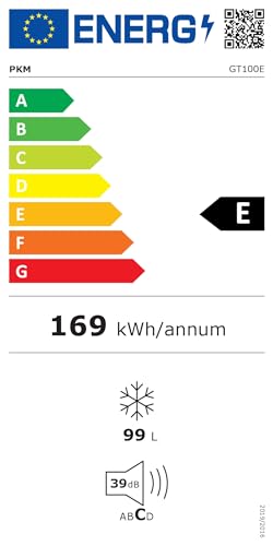 PKM Gefriertruhe GT100E, 99 Liter Nutzinhalt | Weiß | 4 Sterne Kennzeichnung | Flüsterleise mit 39 dB | Schnellgefrieren & Kühlmodus | 1 zusätzlicher Drahtkorb | Energieeffizienzklasse E