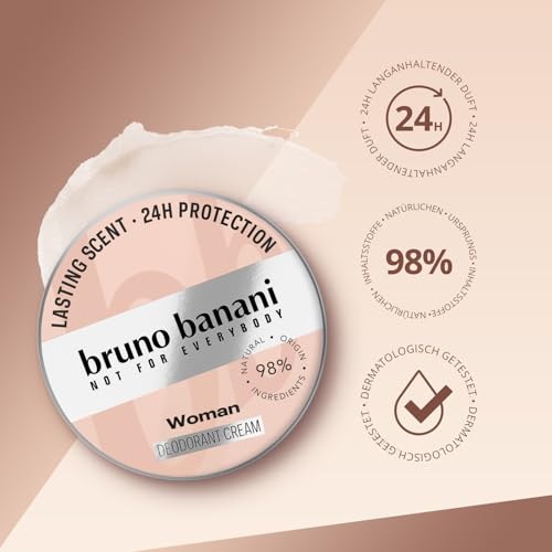 bruno banani Deo Creme Woman, 24-Stunden-Creme-Deodorant für Frauen, 40ml