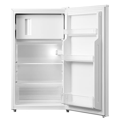 Comfee RCD80WH2(E) Kühlschrank mit Gefrierfach/ 80L Tischkühlschrank/Obst- und Gemüsefach/ 84,5cm Höhe / 47,5cm Breite / 137kWh/Jahr/Einstellbare Temperaturregelung/Verstellbare Füße/Weiß