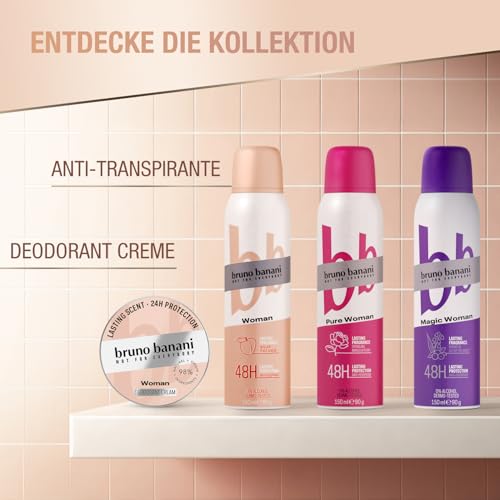 bruno banani Deo Creme Woman, 24-Stunden-Creme-Deodorant für Frauen, 40ml