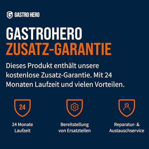 GastroHero Lagerkühlschrank Eco 590 mit Glastür für die Gastronomie, 4 verstellbare Einlegeböden, 590 Liter, Kühlschrank mit Glastür, Abschließbar, Innenbeleuchtung, Gastronomiebedarf, Weiß