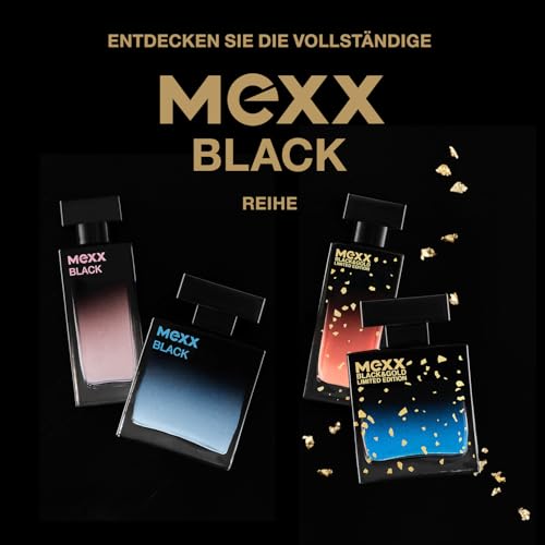 Mexx Black & Gold Limited Edition Man Eau de Toilette, holzig-fruchtiger Herrenduft, 50ml