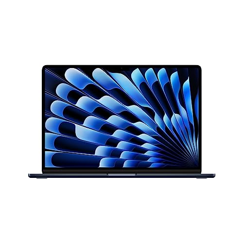 Apple 2023 MacBook Air Laptop mit M2 Chip: 15,3" Liquid Retina Display, 8GB RAM, 512 GB SSD Speicher, beleuchtete Tastatur, 1080p FaceTime HD Kamera. Funktioniert mit iPhone/iPad, Mitternachtsblau