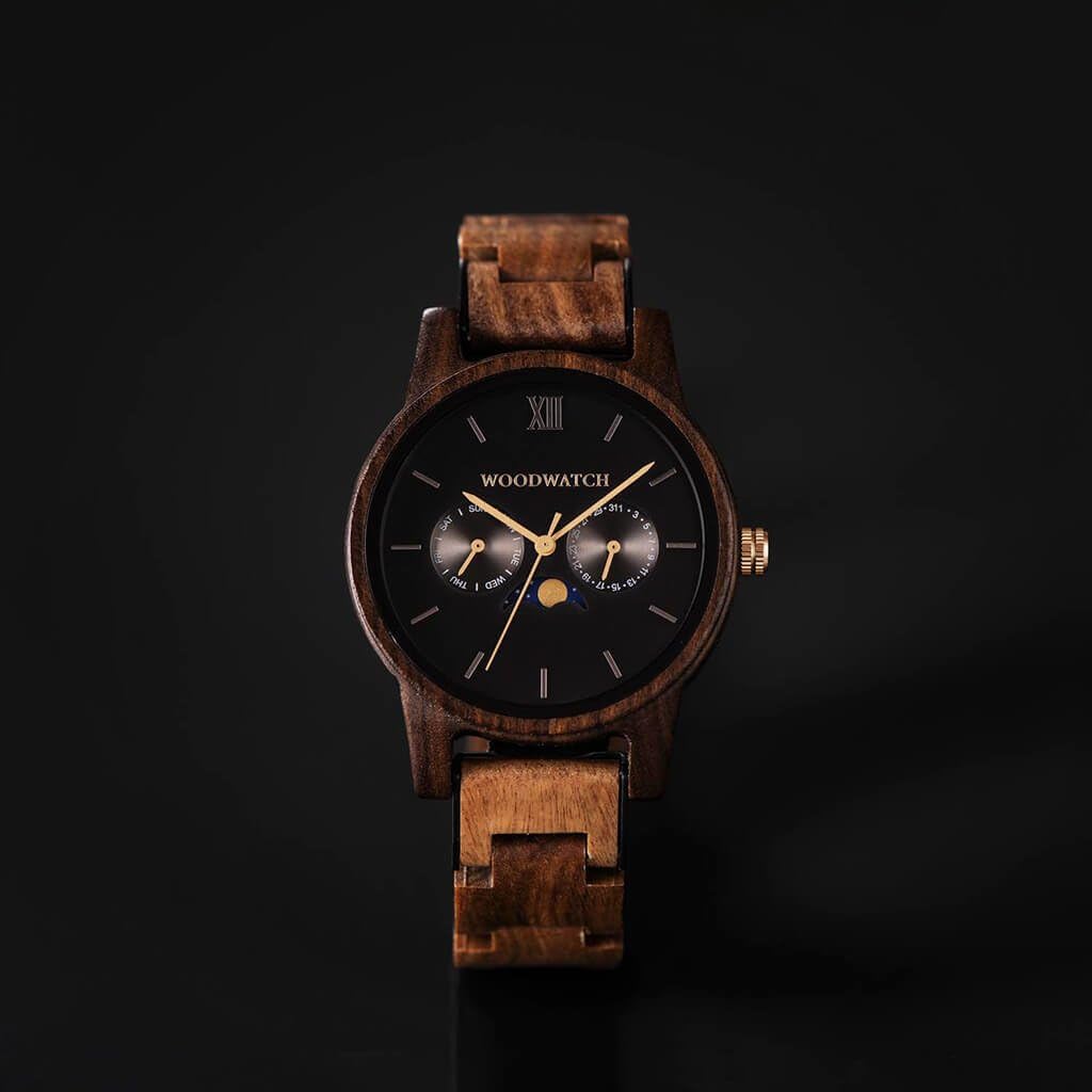 WoodWatch Dark Forest | Holzuhren für Herren - Armbanduhr Holz männer Premium | Wood Watch for Man | umweltfreundliches Produkt, wir Pflanzen 1 Baum für Jede Uhr