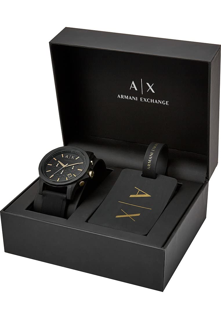 Armani Exchange Outerbanks AX7105 Zegarek Męski Kwarcowy, Ø 45 mm, Czarny