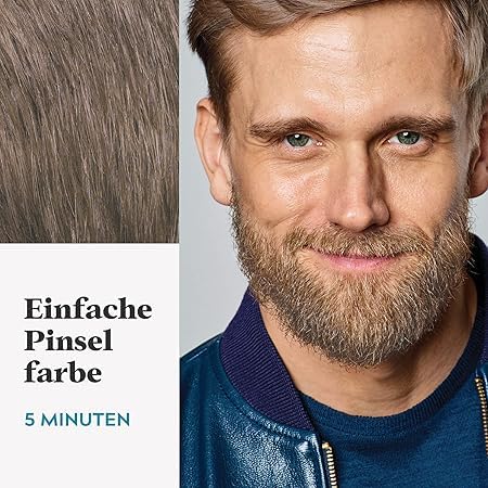 Just For Men Schnurrbart & Bart, Bart Farbe, Tönung, Bartfarbe, Eliminiert Graue Haare Für Ein Volleres Aussehen, Mit Applikatorpinsel, Farbe Blond, M10