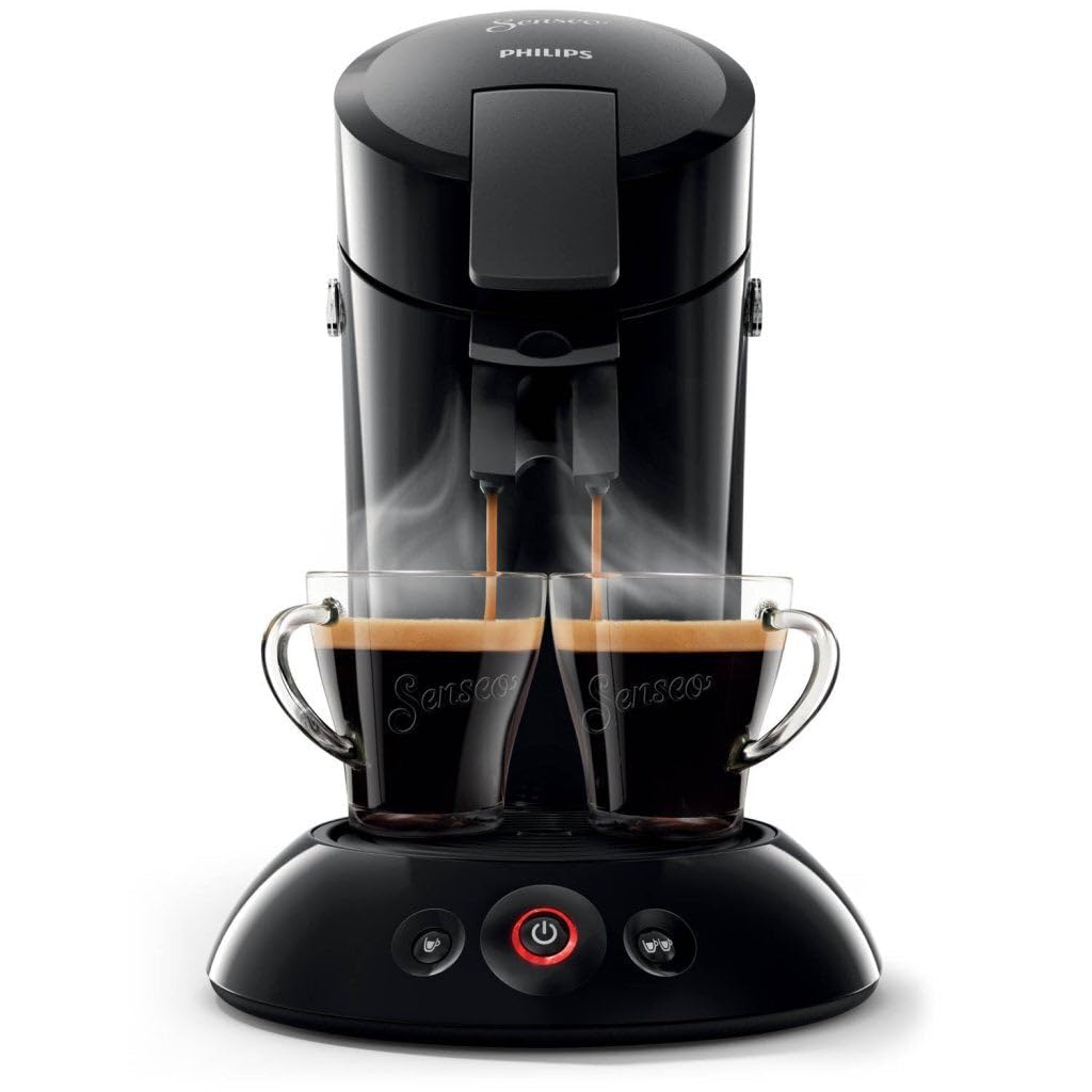 PHILIPS Senseo Original Kaffeepadmaschine mit Crema Plus, 1450 W, 0.7 Liter, Schwarz (HD6553/67)