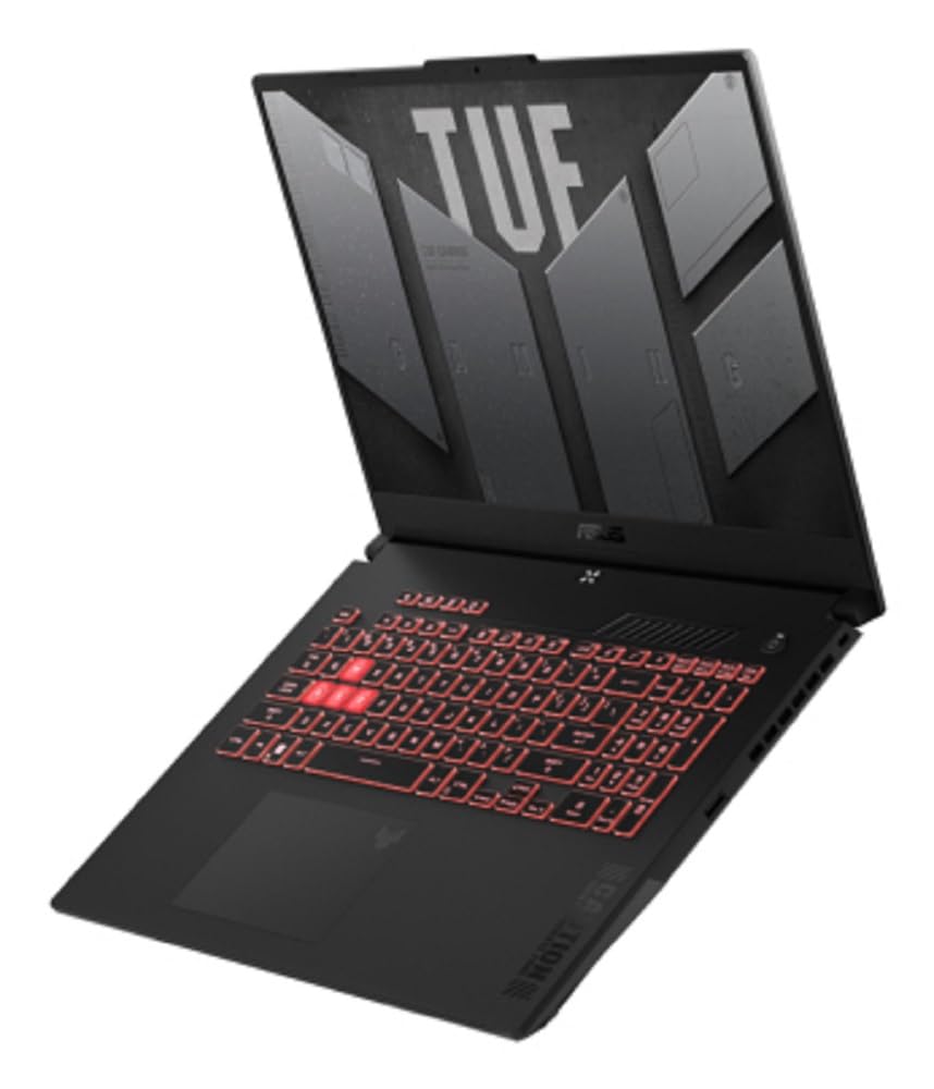 ASUS TUF Gaming A17 FA707NU-HX051W AMD Ryzen™ 5 7535HS Laptop 43,9 cm (17.3") Full HD 16 GB DDR5-SDRAM 512 GB SSD NVIDIA GeForce RTX 4050 Wi-Fi 6 (802.11ax) Windows 11 Home Schwarz