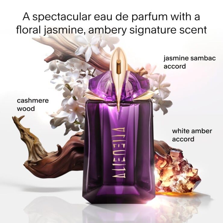 MUGLER Alien Eau de Parfum, Damen-Parfum, Amberartig, holzig und blumig, Außergewöhnlicher Duft, Nachfüllbar, 30 ml