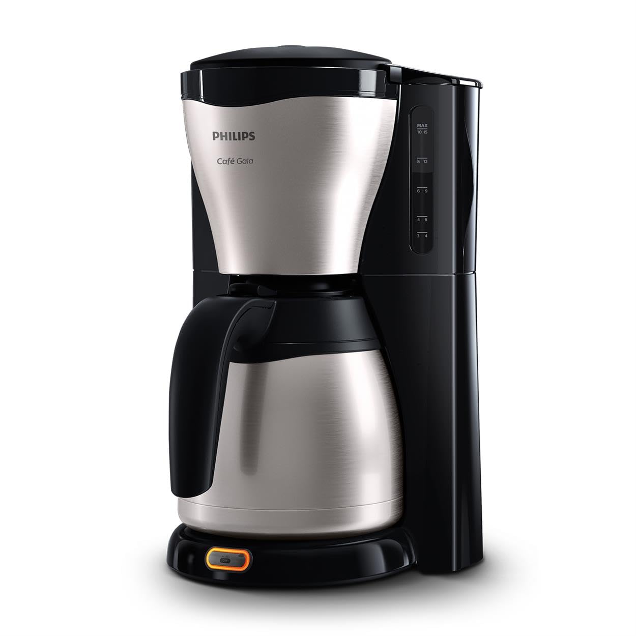 PHILIPS Filterkaffeemaschine – 1.2-Liter-Thermoskanne, bis zu 15 Tassen, Edelstahl, (HD7546/20), 1000watts, 25.5 x 22.1 x 37.01 cm, silbern/schwarz