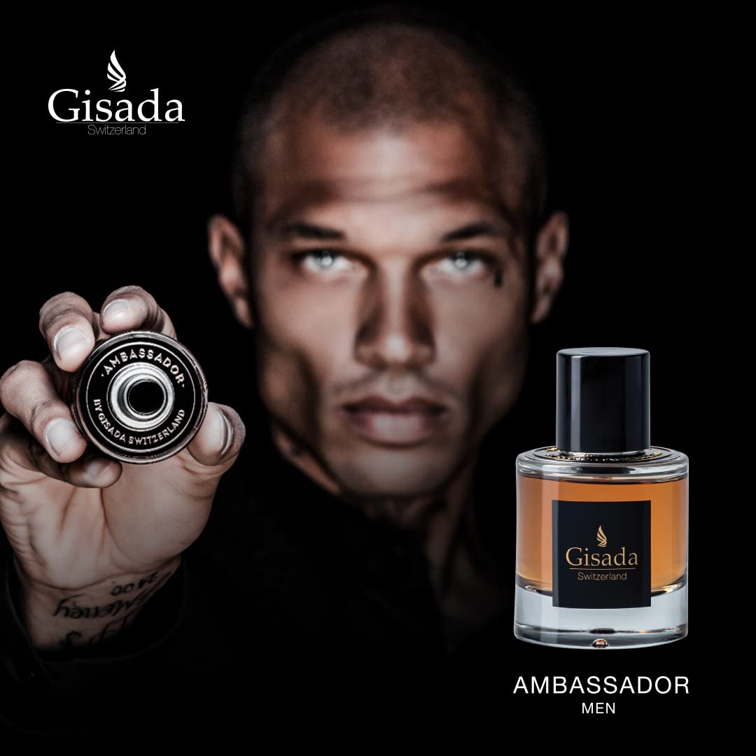 Gisada - Ambassador Men | Eau De Parfum | 100ml | männer parfüm | Frisch, Kraftvoll Und Langanhaltender Duft | Herren Parfüm | Zitrus, Blumige, Warme Und Holzige Noten | Parfüm Herren | Herrenduft