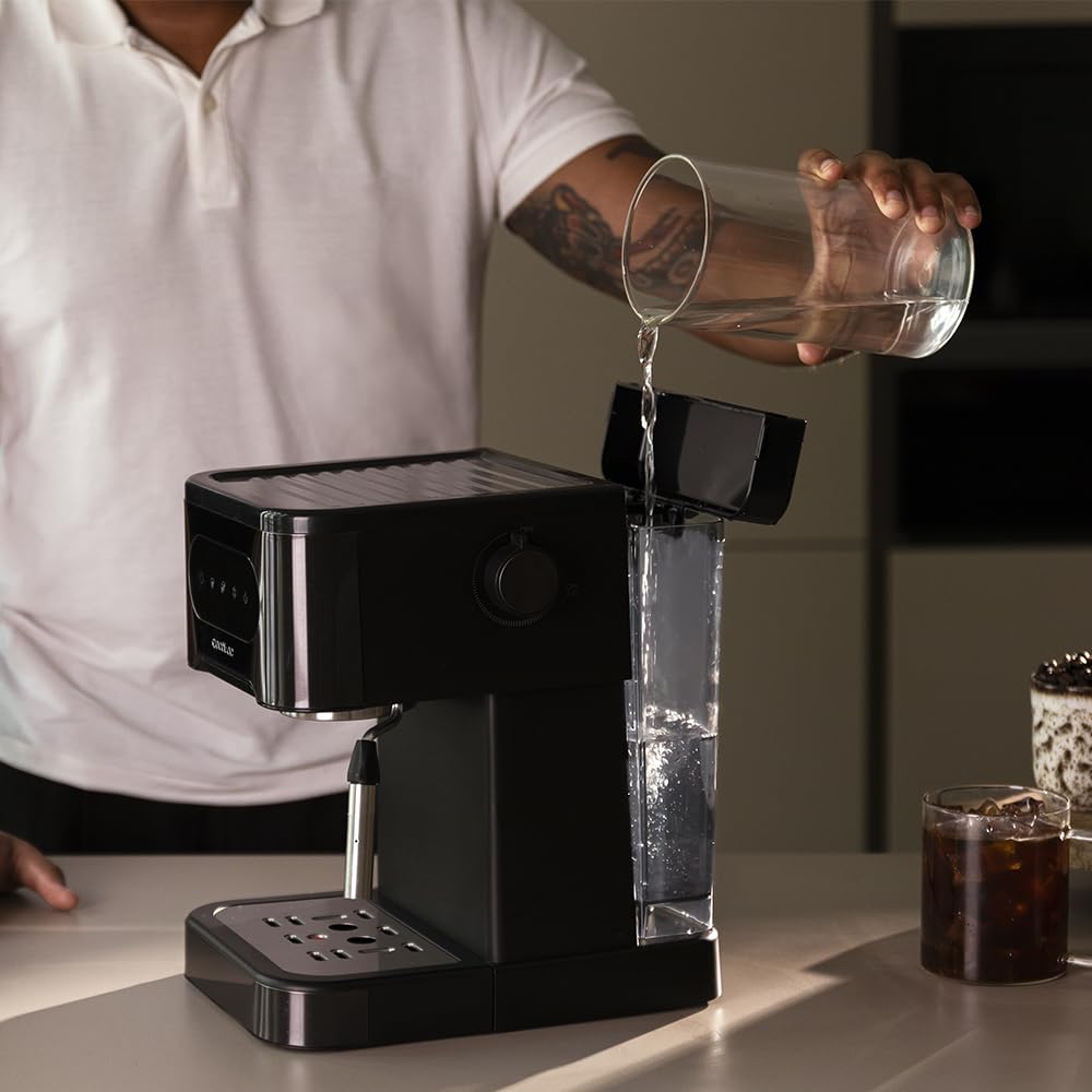 Cecotec Espressomaschine Power Espresso 20 Coldbrew. Espresso und Cappuccino, Kaltkaffee, 20 Bar Druck, schwenkbarer Dampfauslauf Professionelle Qualität zu Hause.