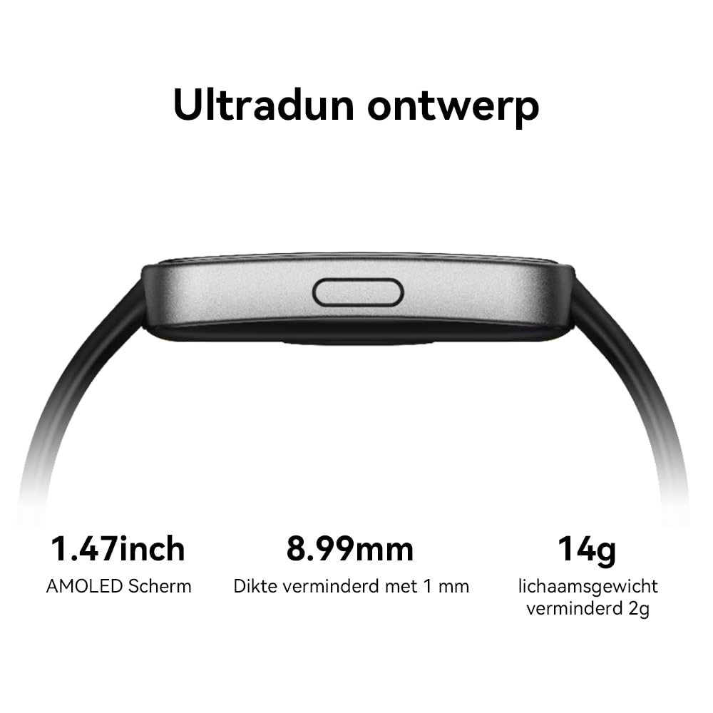 HUAWEI Band 8 Smartwatch, Ultra Flat Design, Sleep Tracking, 2 Week Battery Life, Health and Fitness Tracker, Compatible with Android & iOS, German Version, Midnight Black