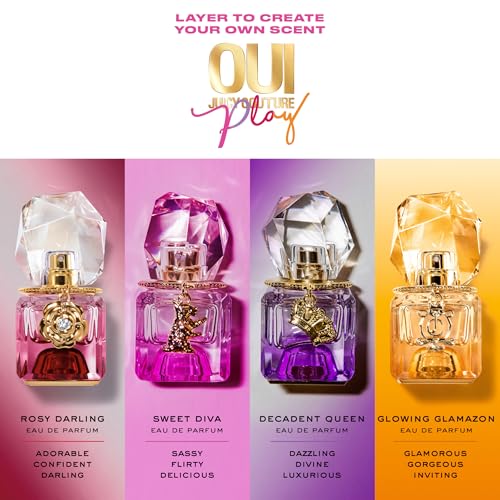 Juicy Couture - OUI Play Glowing Glamazon, Eau de Parfum Spray, mit Noten von Cremiger Iris, Glühendem Moschus und Sonnigen Hölzern, Parfüm für Damen - 15ml