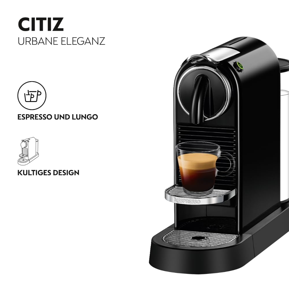 De'Longhi Nespresso Citiz EN167.B Espressomaschine Schwarz mit Hochdruckpumpe