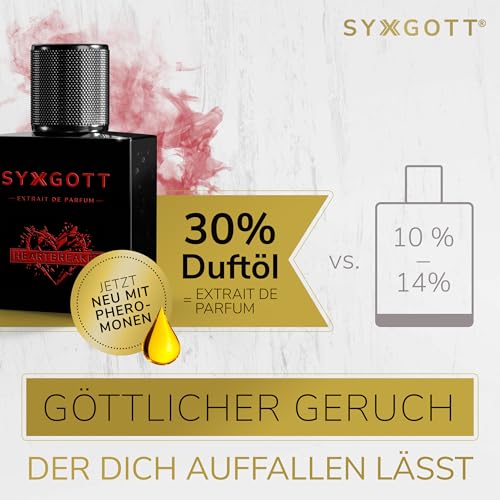 SYXGOTT HEARTBREAKER Männerparfum mit Pheromon Öl | Extrait de Parfum für Herren | Parfumprobe gratis | intensiv, würzig und erfrischend | perfekter Winterduft