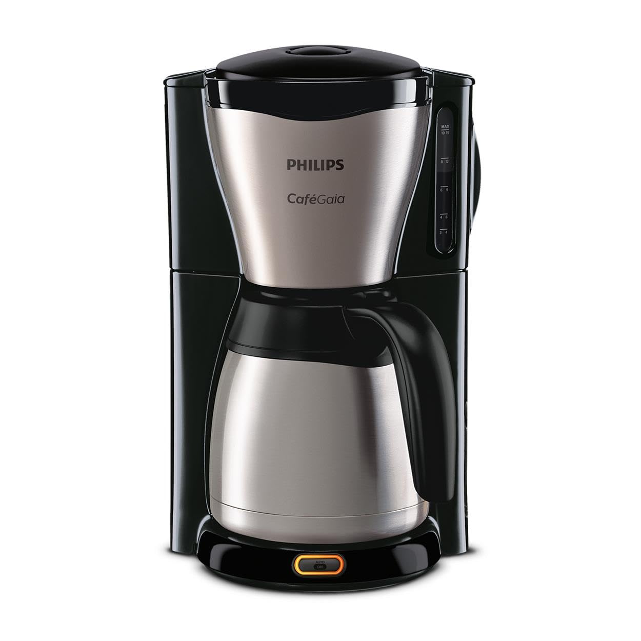 PHILIPS Filterkaffeemaschine – 1.2-Liter-Thermoskanne, bis zu 15 Tassen, Edelstahl, (HD7546/20), 1000watts, 25.5 x 22.1 x 37.01 cm, silbern/schwarz