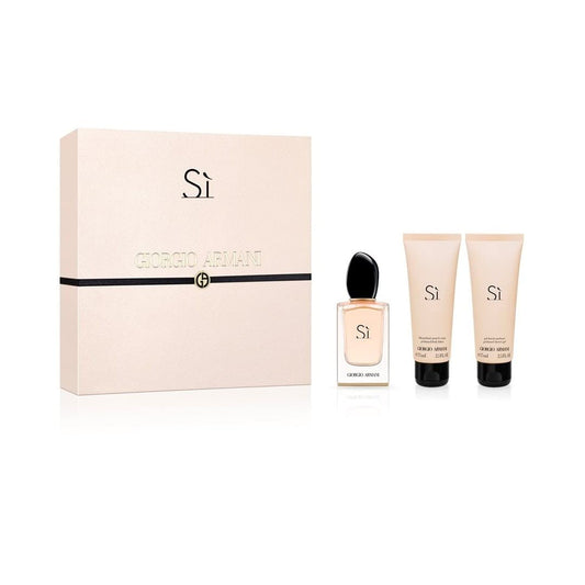 Giorgio Armani Si Set, 50 ml Eau de Parfum + 75 ml Bodylotion + 75 ml Duschgel