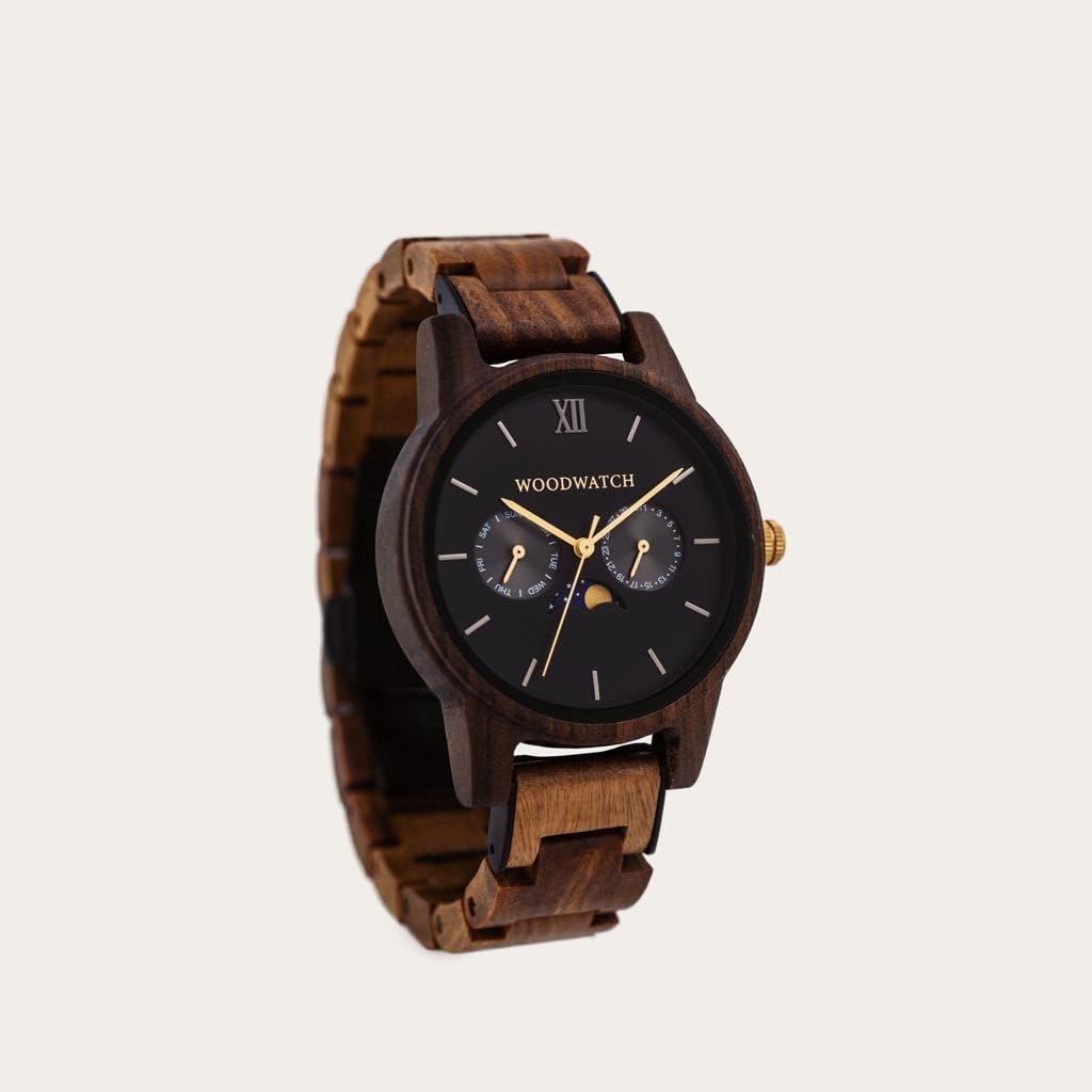 WoodWatch Dark Forest | Holzuhren für Herren - Armbanduhr Holz männer Premium | Wood Watch for Man | umweltfreundliches Produkt, wir Pflanzen 1 Baum für Jede Uhr