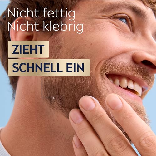 NIVEA MEN Sensitive Bart & Gesicht Pflege-Gel, schnell einziehende Bartpflege für empfindliche Männerhaut, beruhigende Gesichtspflege zur Linderung von Hautirritationen (50 ml)