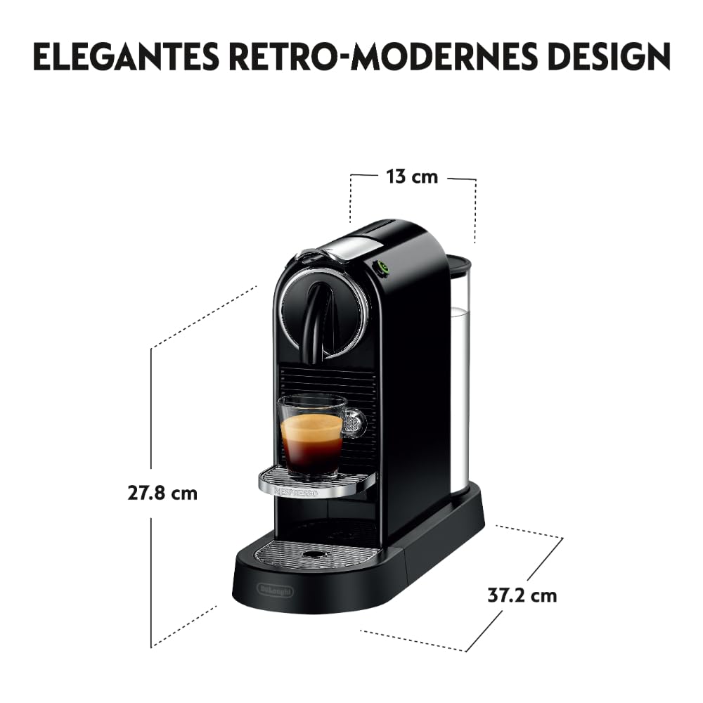 De'Longhi Nespresso Citiz EN167.B Espressomaschine Schwarz mit Hochdruckpumpe