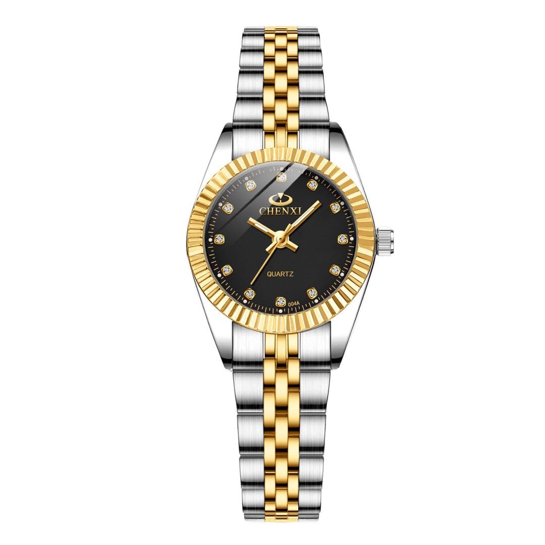 aswan watch Damen Analog Quarz Armbanduhr mit Edelstahlarmband, 3 Zeiger, 26 mm Gehäusegröße,Klein