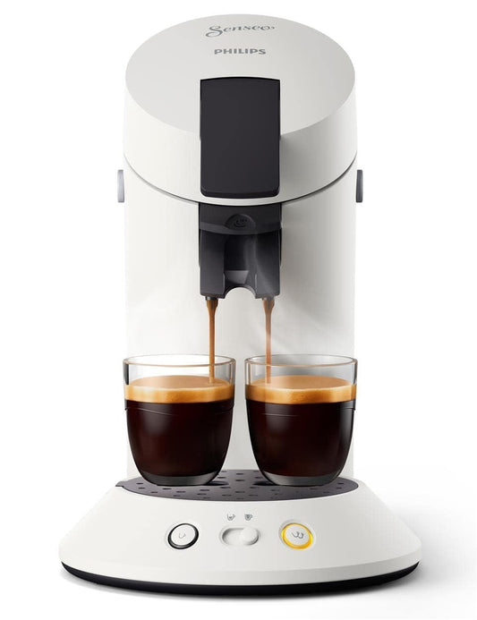 PHILIPS Senseo Original Plus Kaffeepadmaschine – Coffee Boost Technologie, Kaffeestärkewahl, 0,7 L Wassertank, Direktstart- und Abschaltfunktion, Zwei-Tassen-Funktion, Sanfte Crema (CSA210/10)