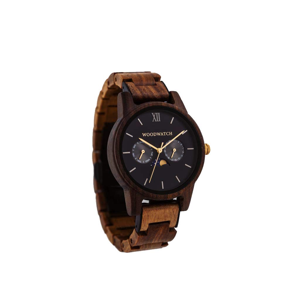 WoodWatch Dark Forest | Holzuhren für Herren - Armbanduhr Holz männer Premium | Wood Watch for Man | umweltfreundliches Produkt, wir Pflanzen 1 Baum für Jede Uhr