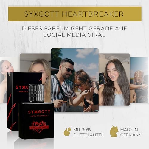 SYXGOTT HEARTBREAKER Männerparfum mit Pheromon Öl | Extrait de Parfum für Herren | Parfumprobe gratis | intensiv, würzig und erfrischend | perfekter Winterduft