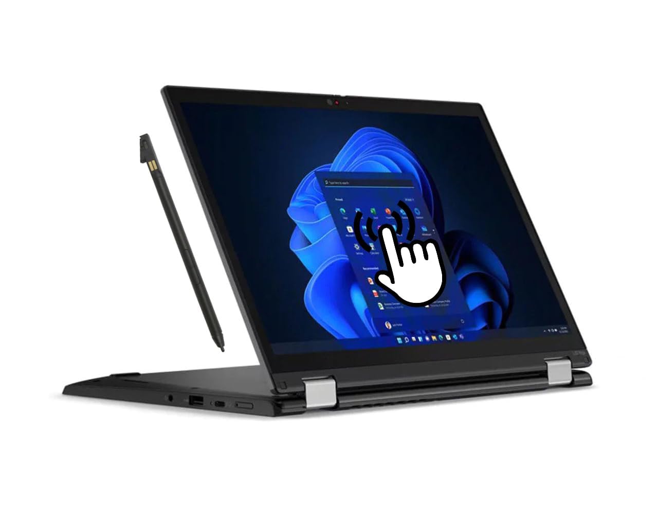 Lenovo ThinkPad L13 Yoga Gen 1 Touchscreen 2 in 1 Laptop, 13,3 Zoll FHD(1920 x 1080), Intel Core i5-10310U, 16GB RAM, 512GB SSD, Stylus Pen, US-Tastatur, Windows 10 Pro (Generalüberholt)