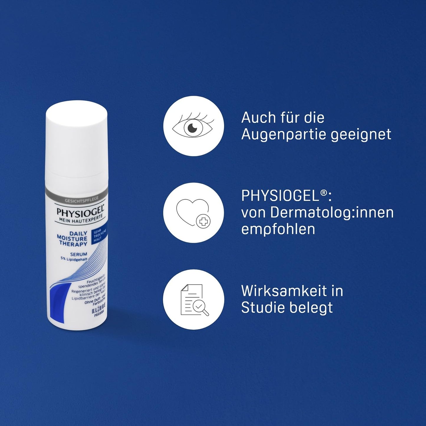 PHYSIOGEL Daily Moisture Therapy Sehr Trockene Haut Serum 30 ml - intensive Pflege für sehr trockene Haut - feuchtigkeitsspendende Hautpflege für Gesicht und Dekolleté