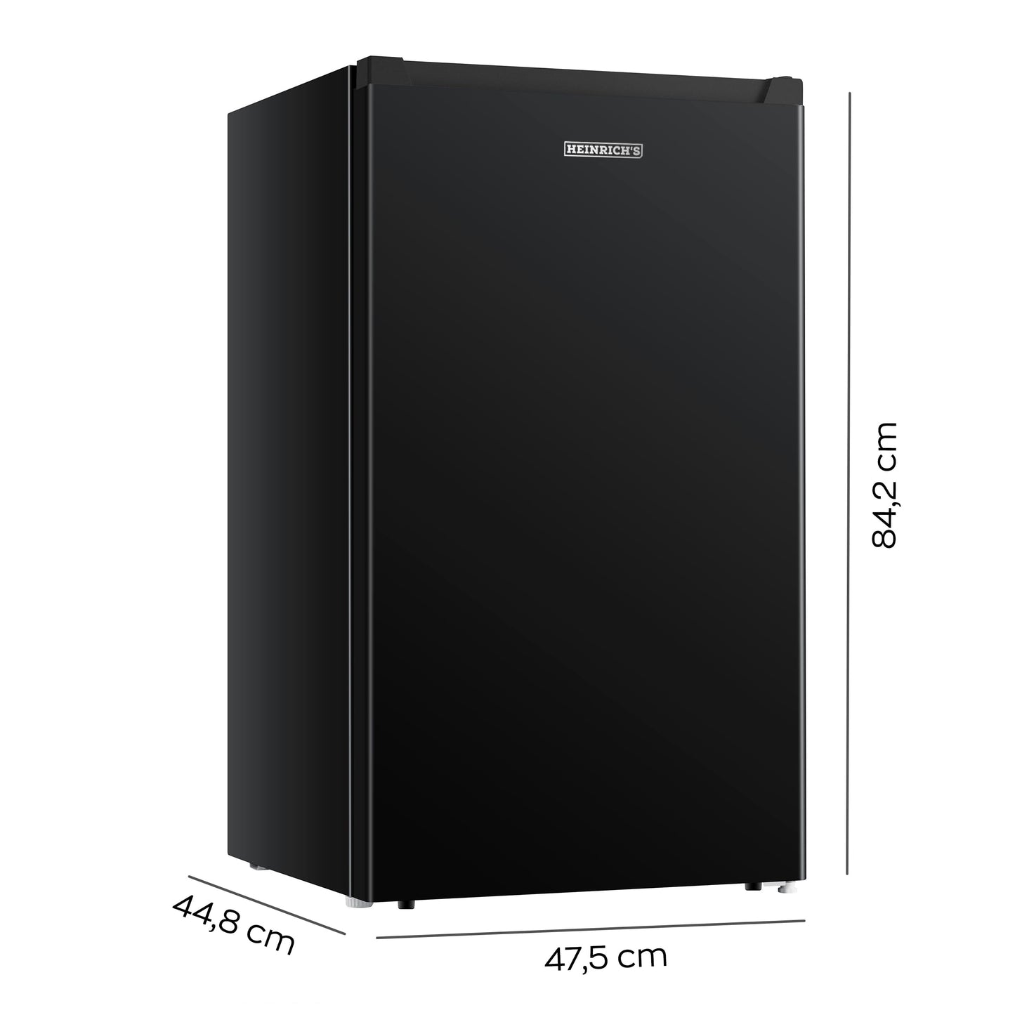 HEINRICHS Gefrierschrank, Freezer, 3x Gefrierschublade, 7 Stufen Temperaturregler,Airflow, wechselbarer Türanschlag, 61 Liter Nutzinhalt, Temperatur:-18°C~-38°C, weiß