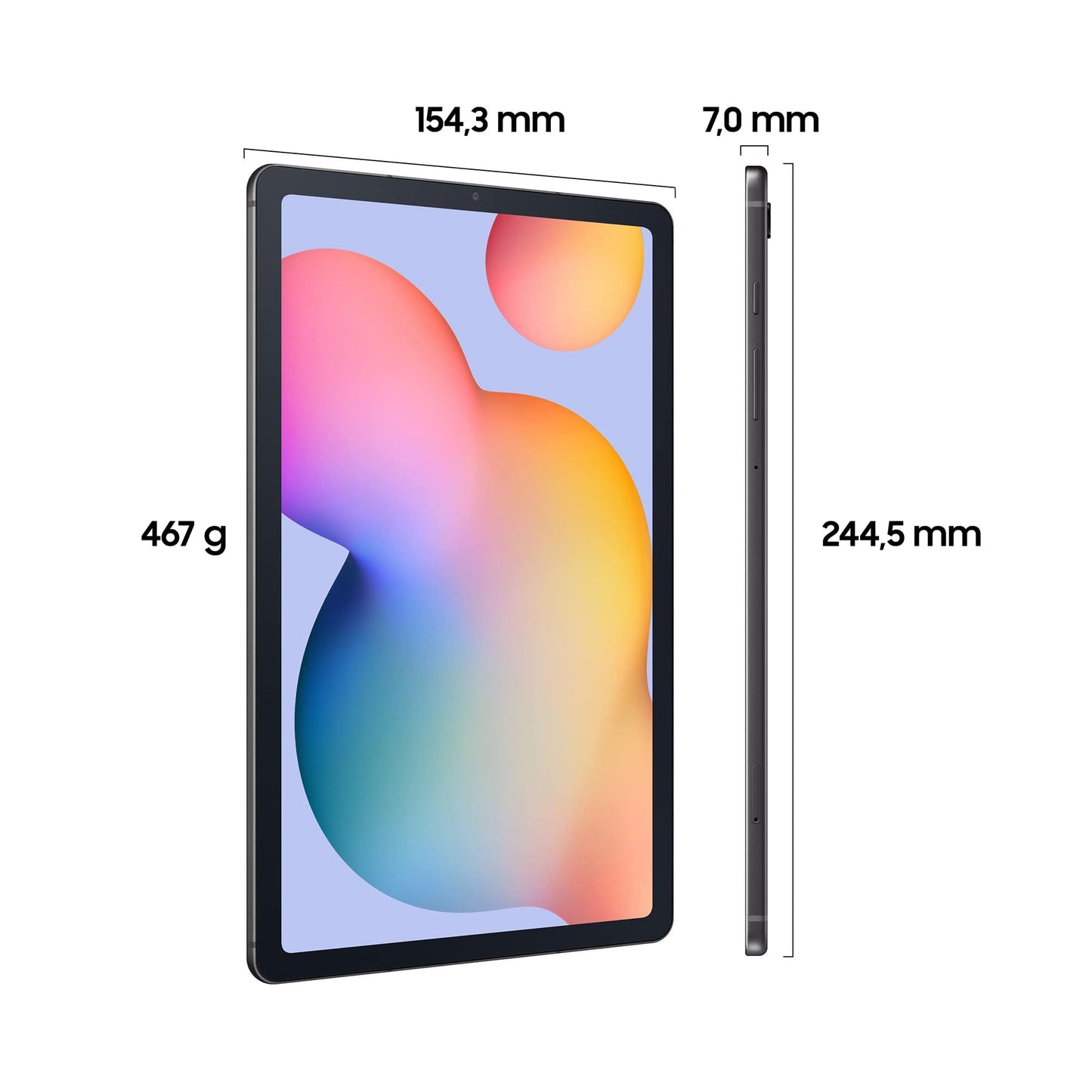 Samsung Galaxy Tab S6 Lite (2024) Android Tablet, 10,4 Zoll TFT Display, 64 GB Speicher, WiFi, Mit S Pen, Oxford Gray, Inkl. 36 Monate Herstellergarantie