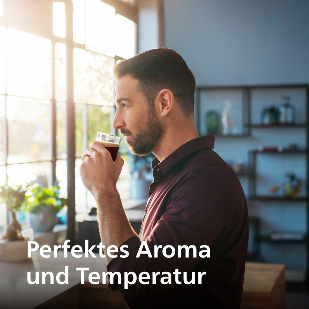 PHILIPS Espressomaschine der Serie 5400 – Genießen Sie 12 Getränke, schnell reinigendes LatteGo, intuitives TFT-Display, anpassbare Kaffeeeinstellungen, erstklassiges Küchendesign (EP5441/50)