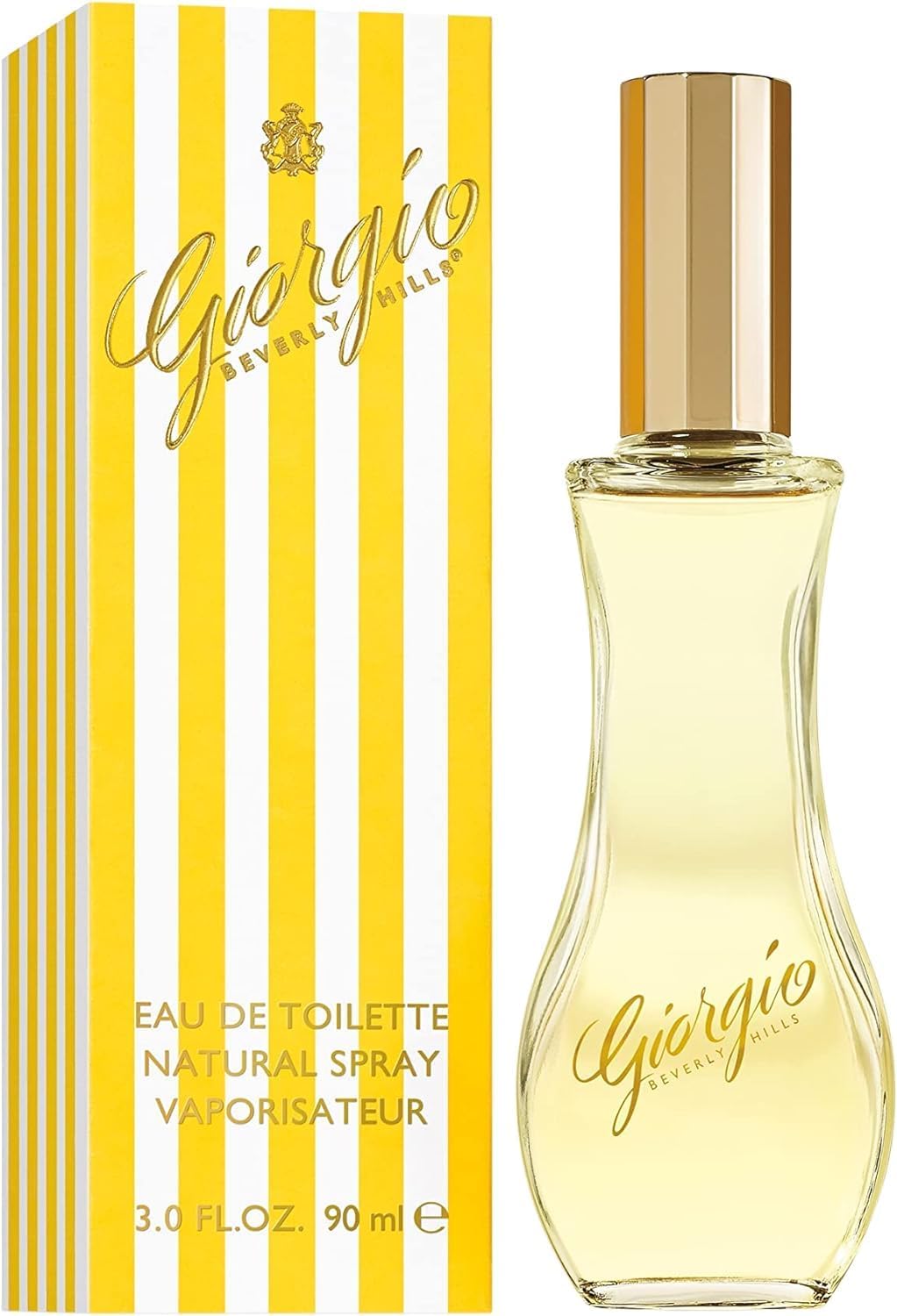 Giorgio Beverly Hills - Giorgio Yellow Eau de Toilette, feminines und elegantes Parfüm Spray, mit blumigen, frischen und leicht orientalischen Noten, holziges Aroma, Parfüm für Damen - 90 ml