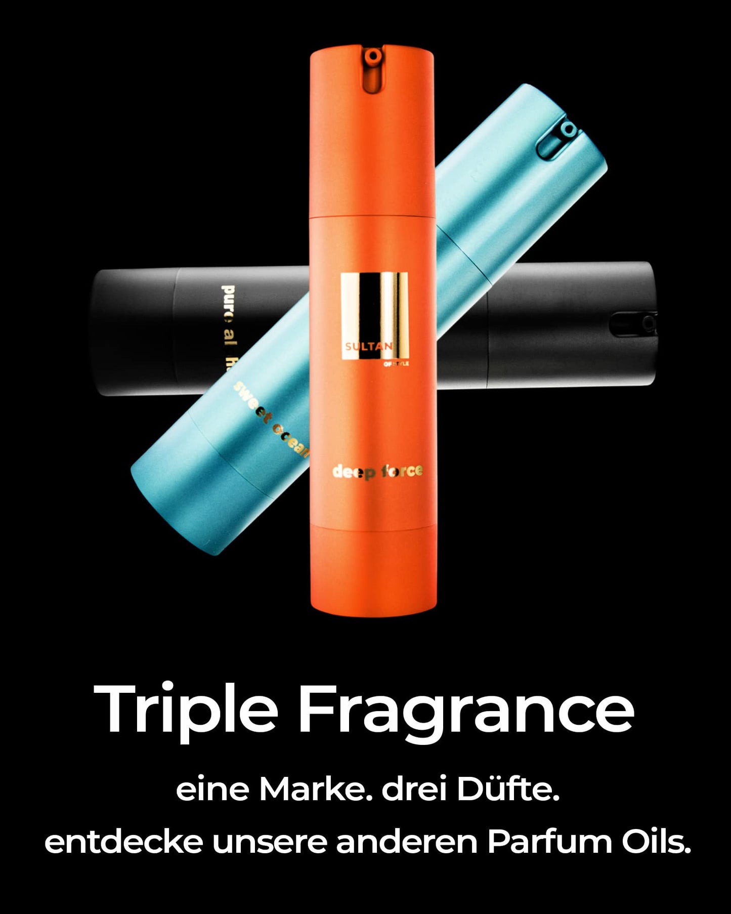 Sultan of Style Deep Force Parfum Oil Herren - Intensiver & Eleganter Orient Duft - 100% Alkoholfrei - Pflegende Ätherische Öle - Geschenke für Männer