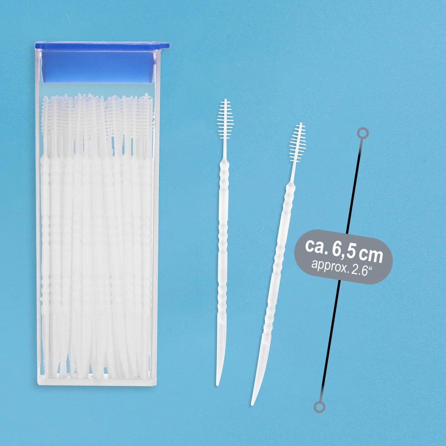 com-four® 120x Zahnzwischenraumbürste, Interdentalbürsten im Spender, Zahnpflege auf Reisen und unterwegs, Zahnreinigungsbürste mit Zahnstocher (120 Stück - im Spender)