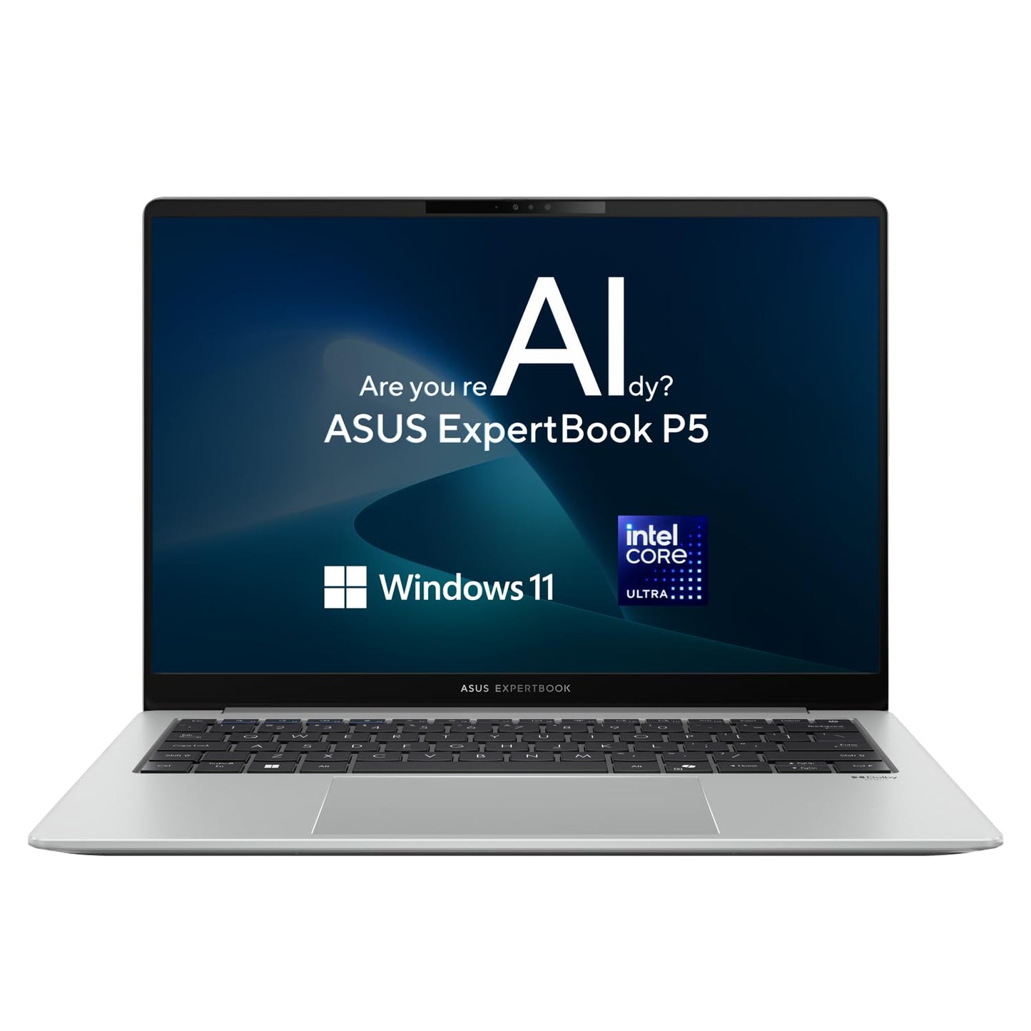 ASUS ExpertBook P5 AI Laptop I 14" WQXGA Touch-Display | Intel® Core™ Ultra 5 226V I 16 GB RAM I 512 GB SSD I Intel® Arc™ 130V I I Windows 11 Home I QWERTZ Tastatur I Misty Grey