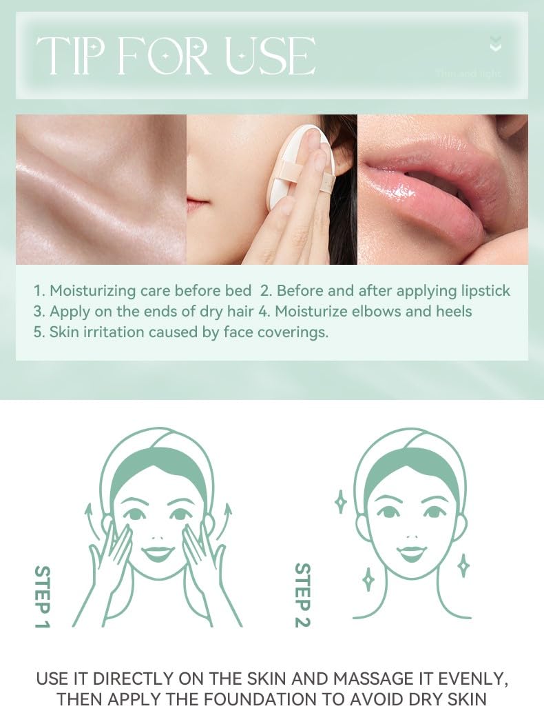 Daily Hydrating Moisturizing Stick - Facial Deep Moisturizing Cosmetics Multi Balm Feuchtigkeitscreme für Gesicht, Lippen, Hautpflege und feuchtigkeitsspendende Grundierung (light green)