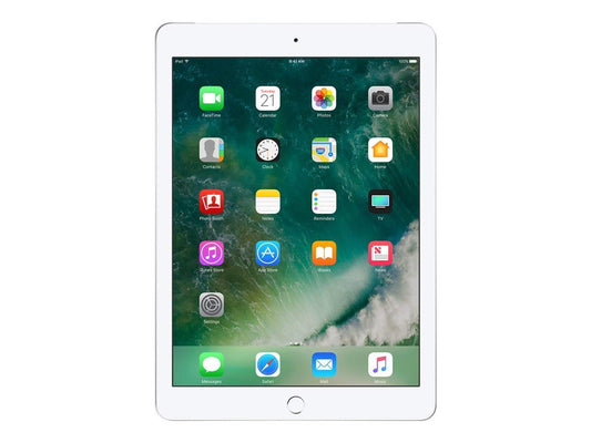 Apple iPad 9.7 (5. Gen) 128GB Wi-Fi + Cellular - Silber - Entriegelte (Generalüberholt)