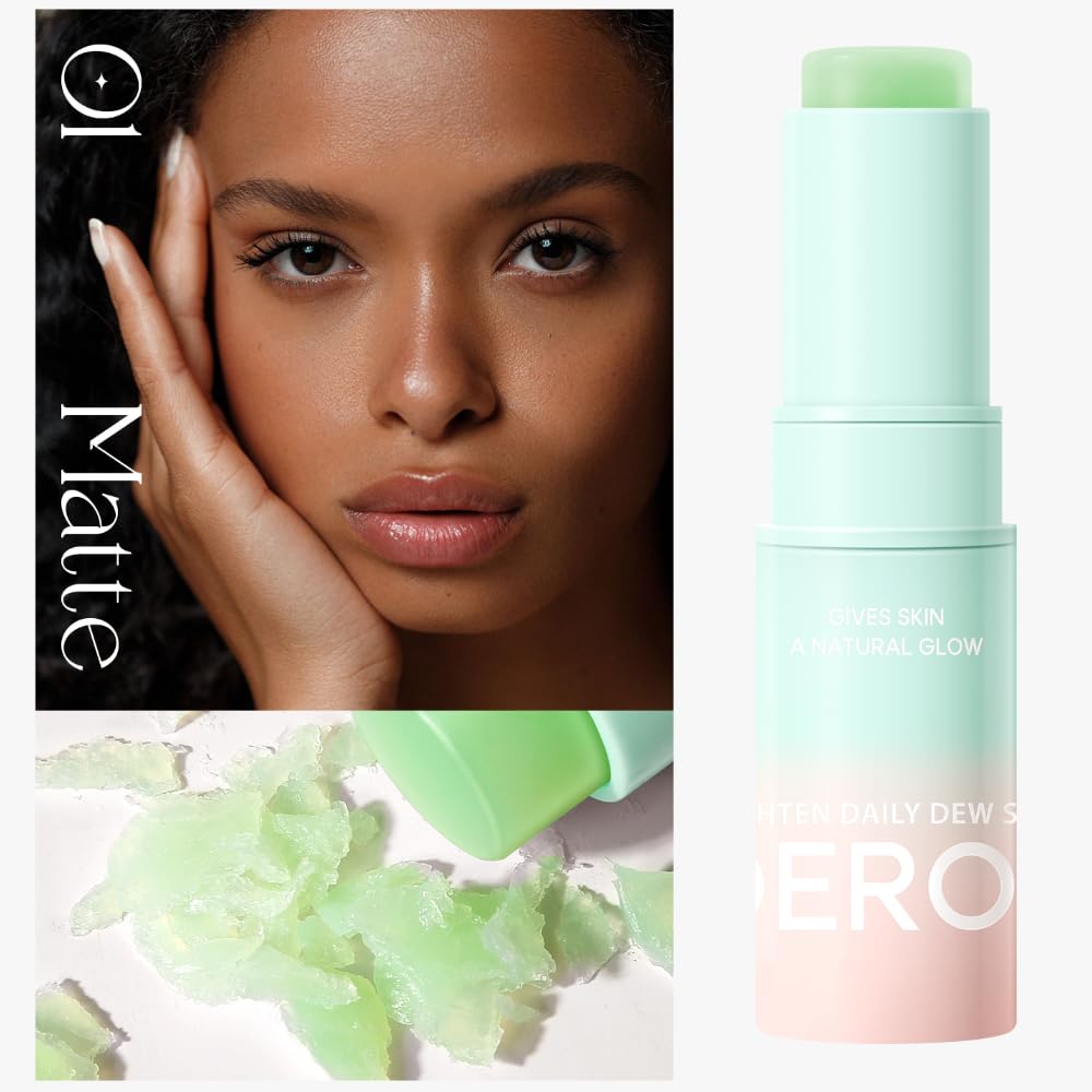 Daily Hydrating Moisturizing Stick - Facial Deep Moisturizing Cosmetics Multi Balm Feuchtigkeitscreme für Gesicht, Lippen, Hautpflege und feuchtigkeitsspendende Grundierung (light green)