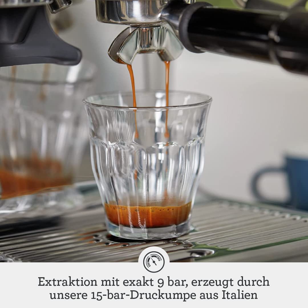 Sage - The Barista Express - Espressomaschine mit manuellem Milchaufschäumer - Gebürsteter Edelstahl