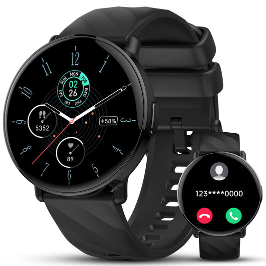 Smartwatch für Damen Herren, 1.39'' HD Touchscreen Smart Watch mit Telefonfunktion, 112+ Sportmodi Fitnessuhr mit Pulsuhr Schrittzähler Schlafmonitor, IPX68 Wasserdicht Sportuhr für iOS Android