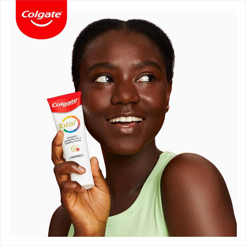 Colgate Total Original 4x100ml | 24h AKTIV SCHUTZ* | Colgate Zahnpasta mit einzigartiger antibakterieller Technologie mit Dual Zinc für umfassende Zahnreinigung | 8 Vorteile für kompletten Schutz