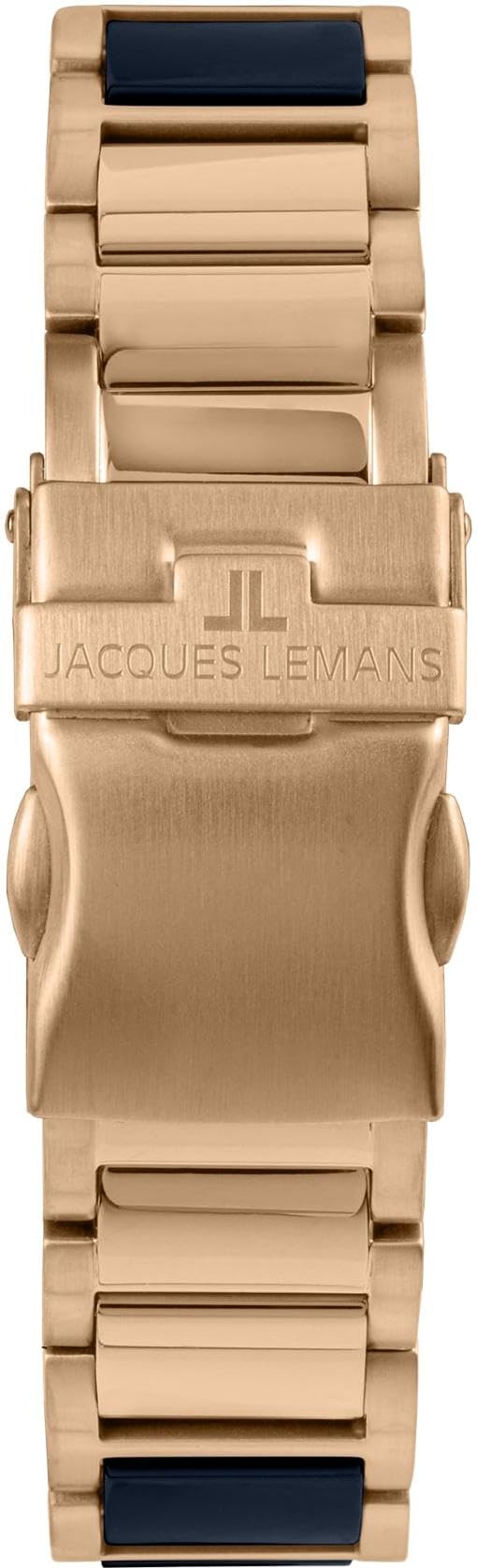 JACQUES LEMANS Damenuhr Liverpool Massiv Edelstahl/High-Tech-Ceramic massiv Edelstahl ip-rosé 42-12H