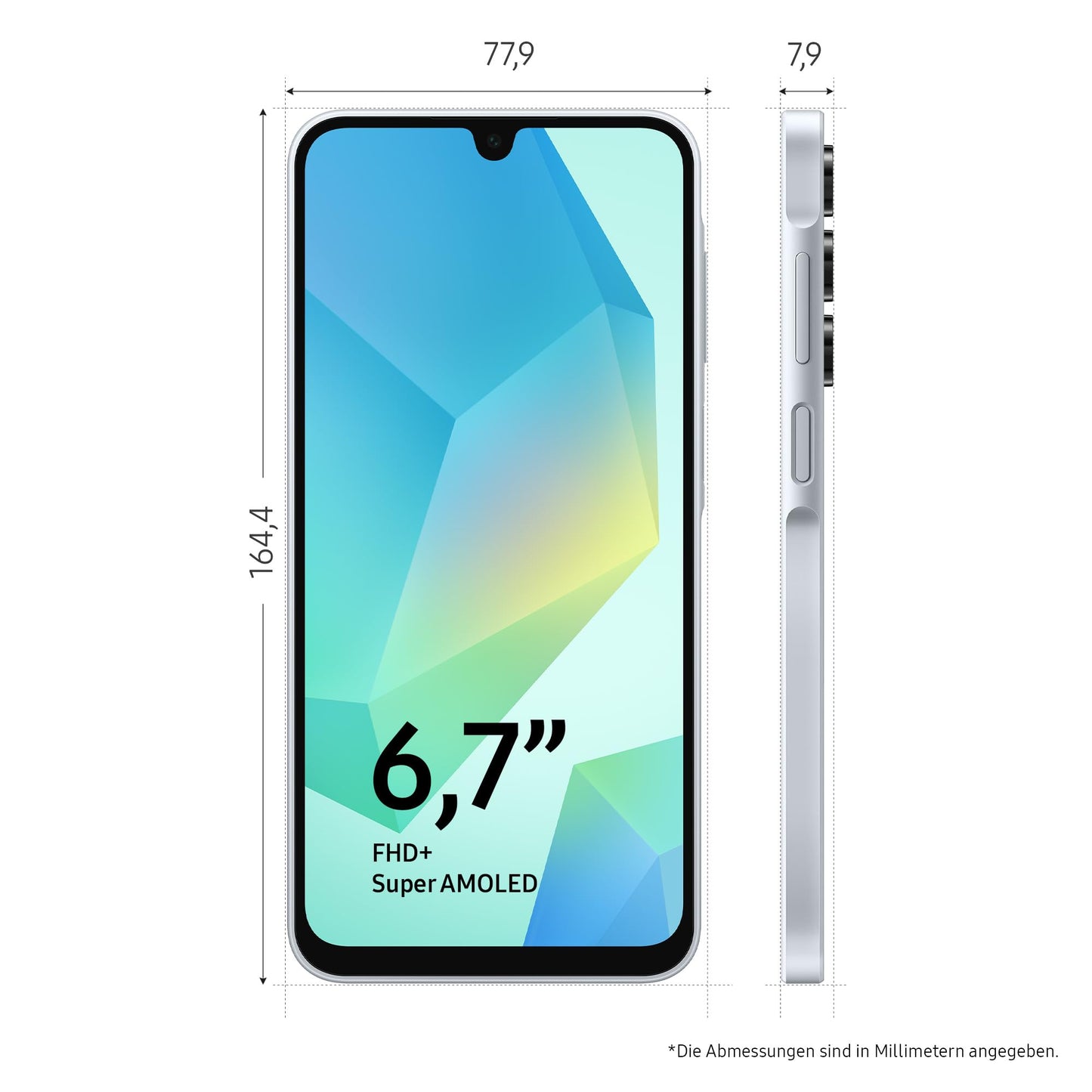 Samsung Galaxy A16 5G Smartphone ohne Vertrag, Handy mit Android, 50-MP-Hauptkamera, 16,91 cm / 6,7" Display, 128 GB, Light Gray, 2,5 Jahre Herstellergarantie [Exklusiv bei Amazon]