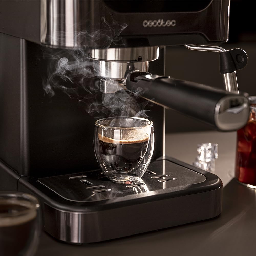 Cecotec Espressomaschine Power Espresso 20 Coldbrew. Espresso und Cappuccino, Kaltkaffee, 20 Bar Druck, schwenkbarer Dampfauslauf Professionelle Qualität zu Hause.