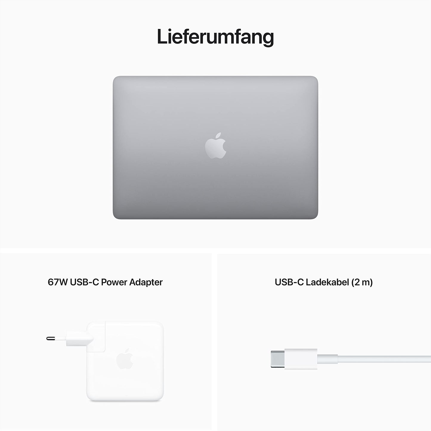 Apple 2022 MacBook Pro Laptop mit M2 Chip: 13" Retina Display, 8GB RAM, 256 GB SSD Speicher, Touch Bar, beleuchtete Tastatur, FaceTime HD Kamera. Kompatibel mit iPhone/iPad; Space Grau 