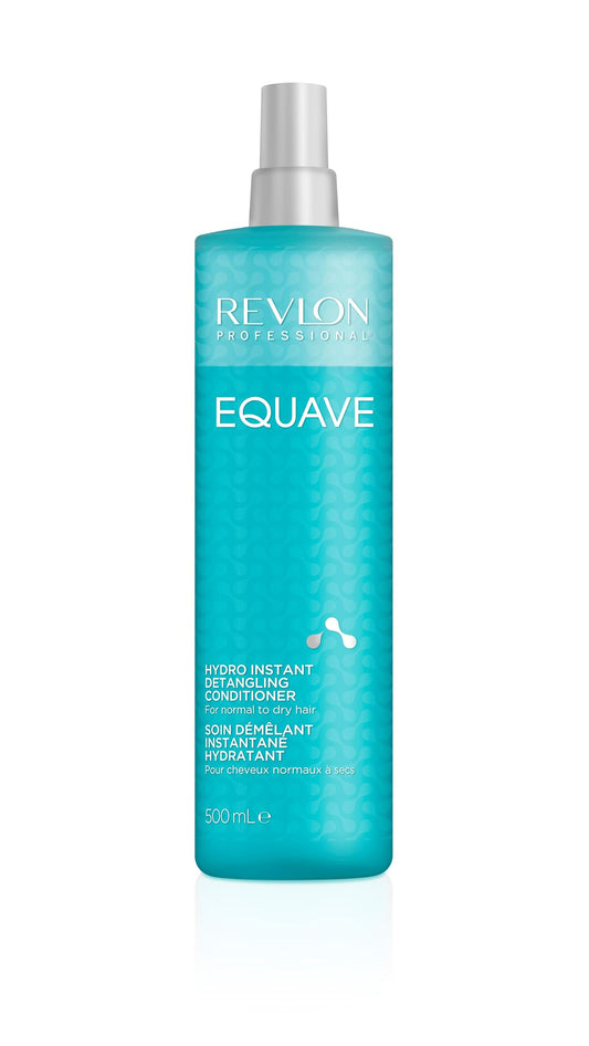 REVLON PROFESSIONAL EQUAVE Hydro Instant Detangling Conditioner, 500 ml, entwirrender Leave in Sprühconditioner für normales bis trockenes Haar, Haarpflege mit 2-Phasen Formel & Hitzeschutz